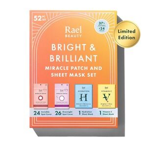 Rael Beauty Bright Brilliant Miracle Patch Sheet Mask Set 52pc Limited Edition